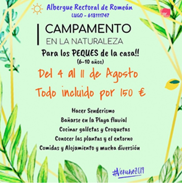 CAMPAMENTO EN LA NATURALEZA PARA LOS PEQUES DE LA CASA